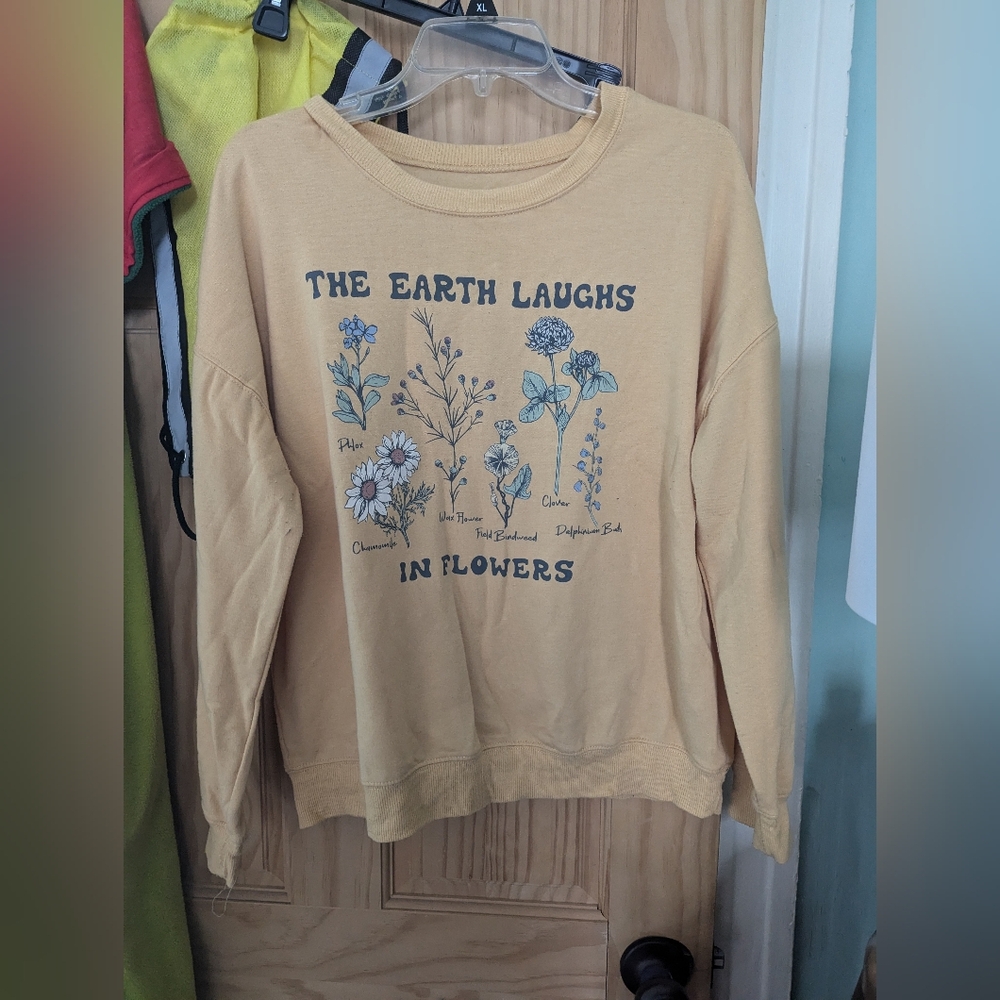 Yellow Flower Long Sleeve T-shirt